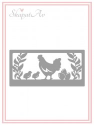 SkapatAv´s Dies Påskmotiv med tupp & Kycklingar