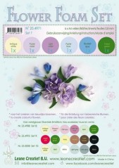 LeCrea Flower foam A4 pastel blue/violet t 6 ark