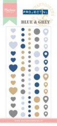Marianne Design Decoration Enamel stickers Blue & Grey