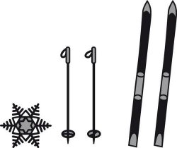 Craftable Skis and Snowflake
