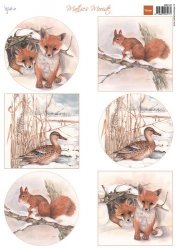 Dekorbilder Winter animal foxes