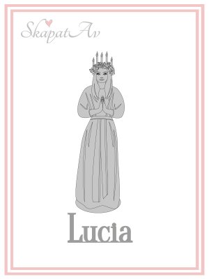 SkapatAv´s Lucia figur och text med Lucia