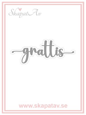 Zoom bild av grattis med skugga