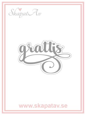 Zoom bild av grattis med swirls