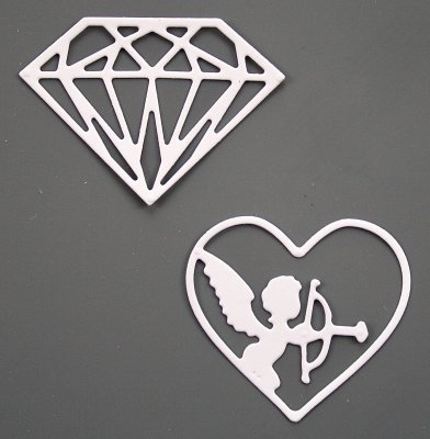 Zoom bild av SkapatAv´s Diamant, hjärta med amorin