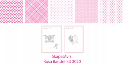 SkapatAv´s Rosa Bandet kit med dies och papper