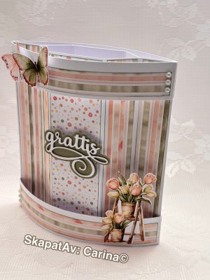 Zoom bild av SkapatAv´s "grattis med swirls" samt skugga/bakgrund