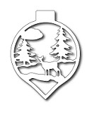 Frantic Stamper Die Deer in Woods Ornament