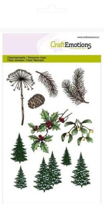 CraftEmotions clearstamps A6 - Chtistmas tree, branches Christmas Nature