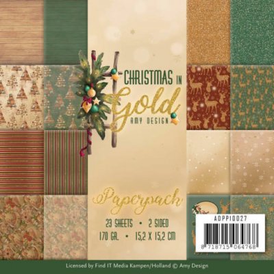 Amy Design Papperskit Christmas in Gold
