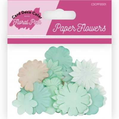 Paper Flowers - Card Deco Color - Floral Pink