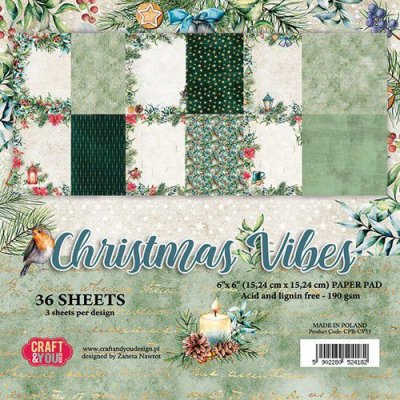 Craft&You Christmas Vibes Papersblock 6x6