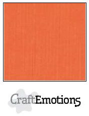 CraftEmotions Linen Cardboard Orange 10 st